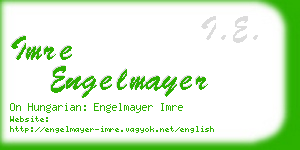 imre engelmayer business card